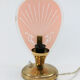 Set of 2 mid-century pink glass table lamps, 1950s