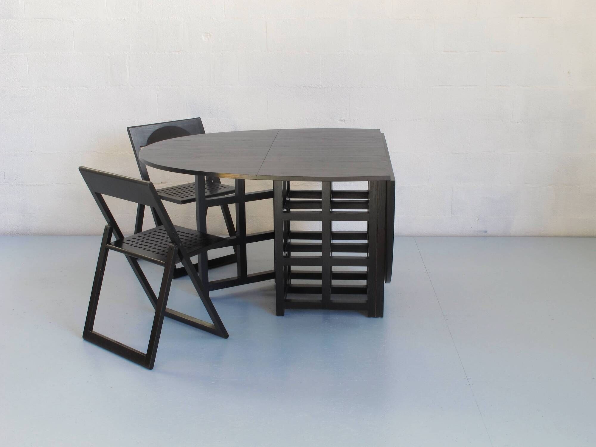 Black-stained ash table by Charles R. Mackintosh, Cassina Italy