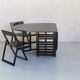 Black-stained ash table by Charles R. Mackintosh, Cassina Italy