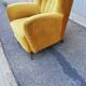 Vintage armchair yellow fabric