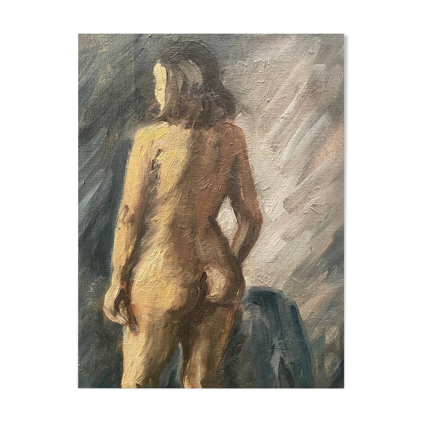 Old painting female nude 20th century