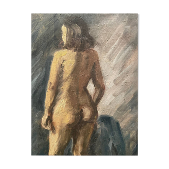 Old painting female nude 20th century