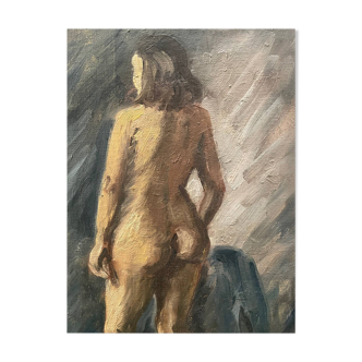 Old female nude painting 20th century
