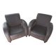 Pair of club armchairs