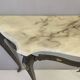 Vintage Bronze Console Table with a Portuguese Pink Marble Top