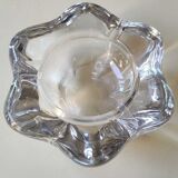 Large and Imposing Empty Pocket/Daum Crystal Ashtray, unsigned. 50s. Diam. 17.5 cm