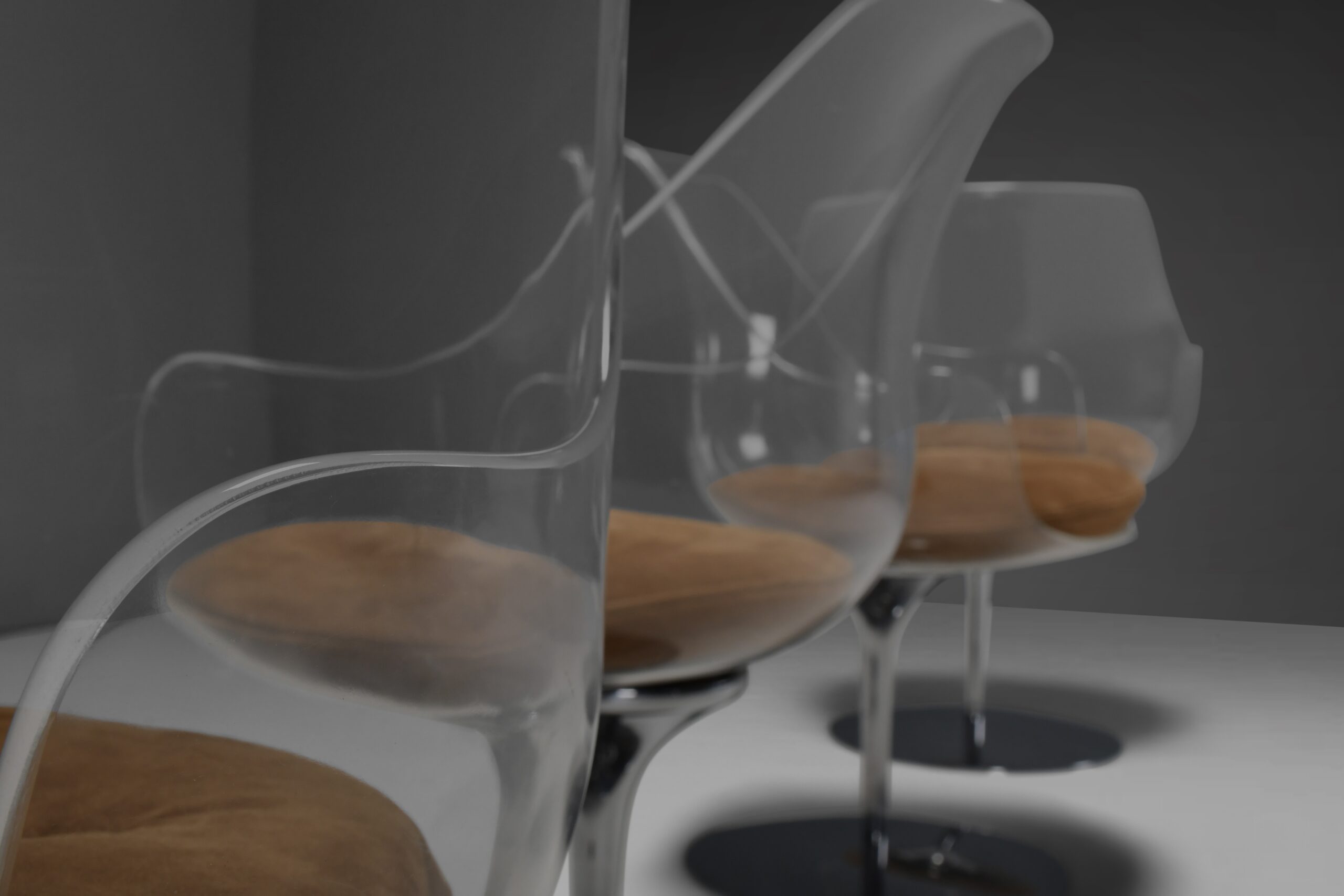 Set of four Champagne chairs by Estelle & Erwine Laverne, France 1956