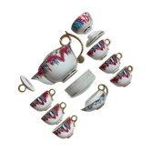 Service à café en porcelaine de Limoges "Voyage en Ikat" d'Hermès