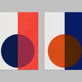 2 impressions d'art géométriques. 50x70cm