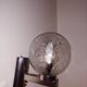 Pair of wall lamps 70 Italy chrome and pressed molded glass