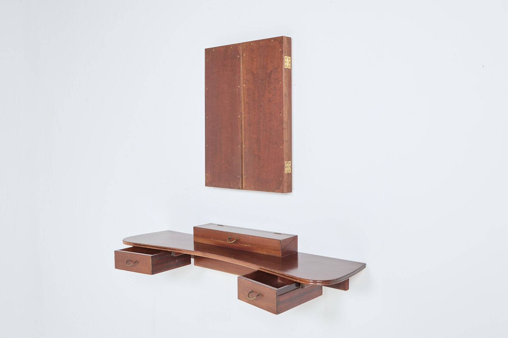Danish Mid-Century Modern Wall Console with mirror by Frode Holm for Illums