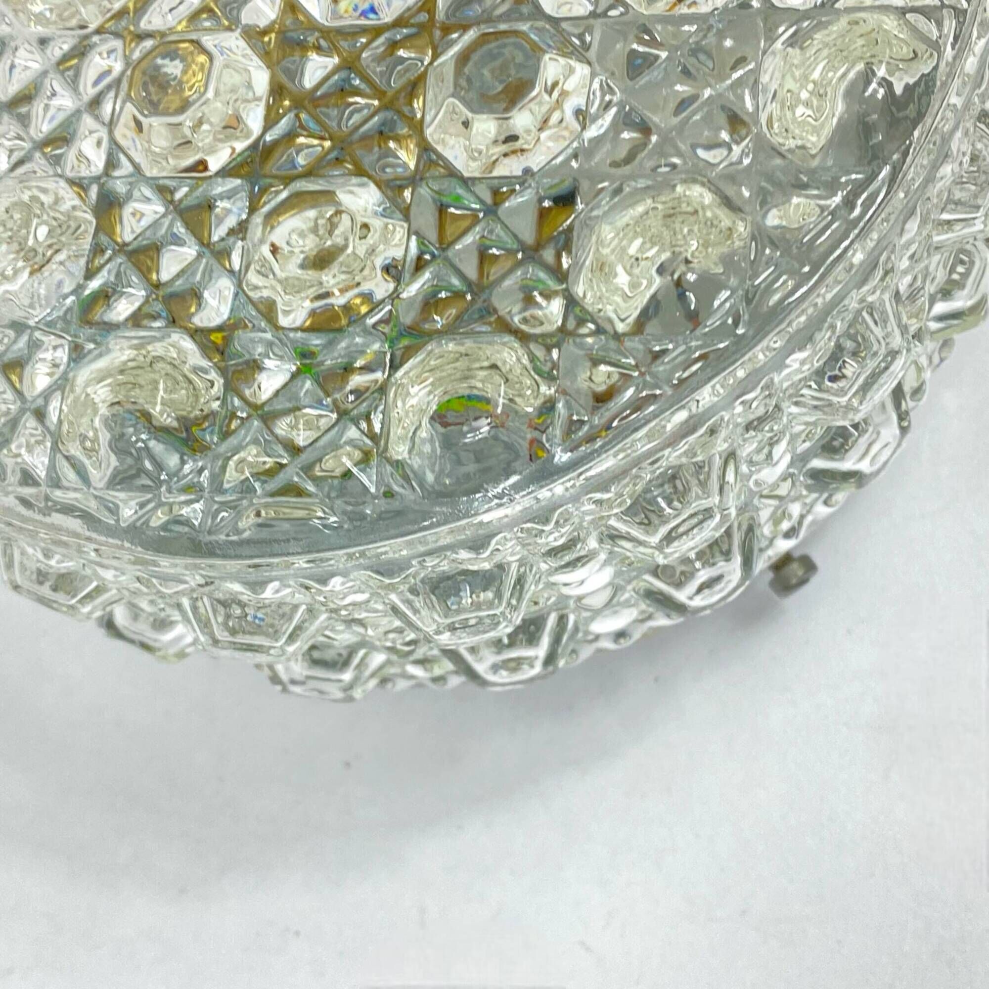 Small wall light ceiling light round minimalist glass 1970 1980 seventies eighties
