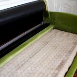 Vintage velvet convertible sofa