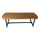 Wooden coffee table with metal legs