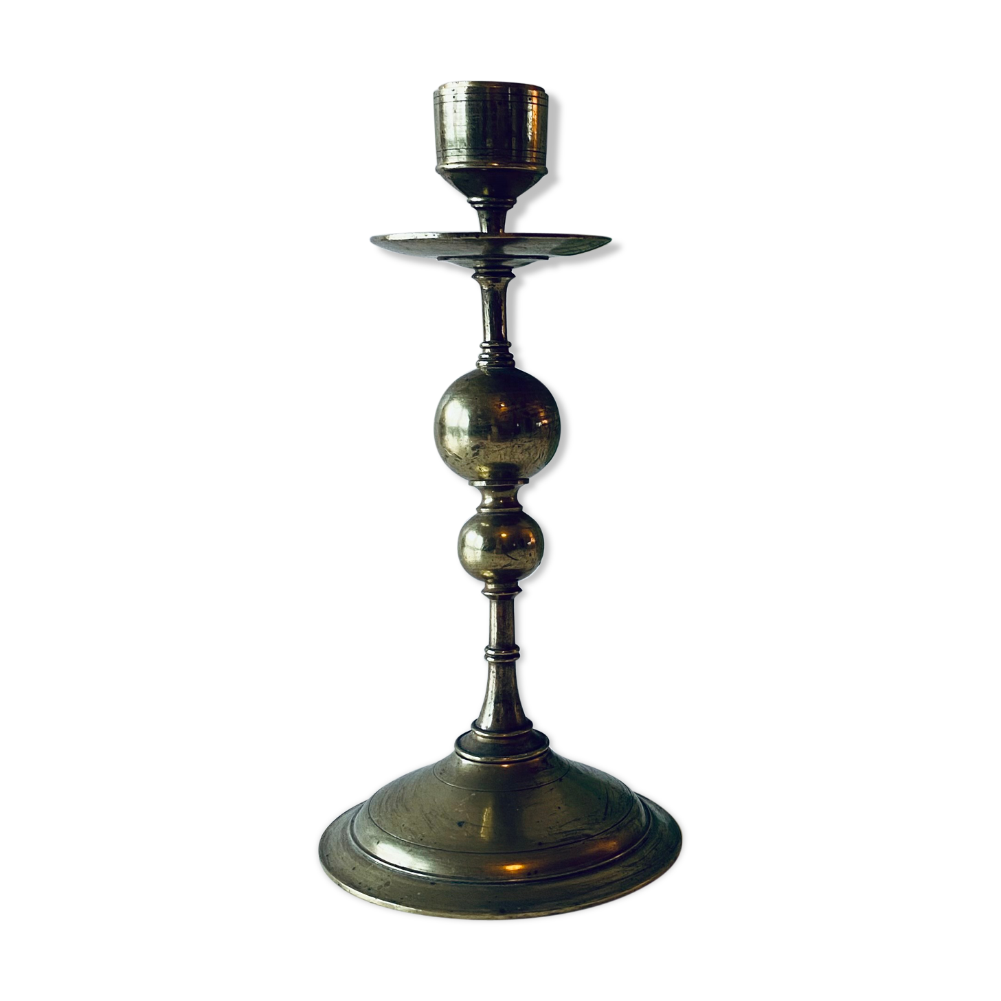 Brass ball bougeoir