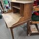 White wood desk