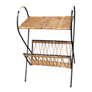 Table de chevet rotin