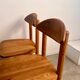 Lot de 6 chaises en pin massif design scandinave Reiner Daumiller vintage années 70