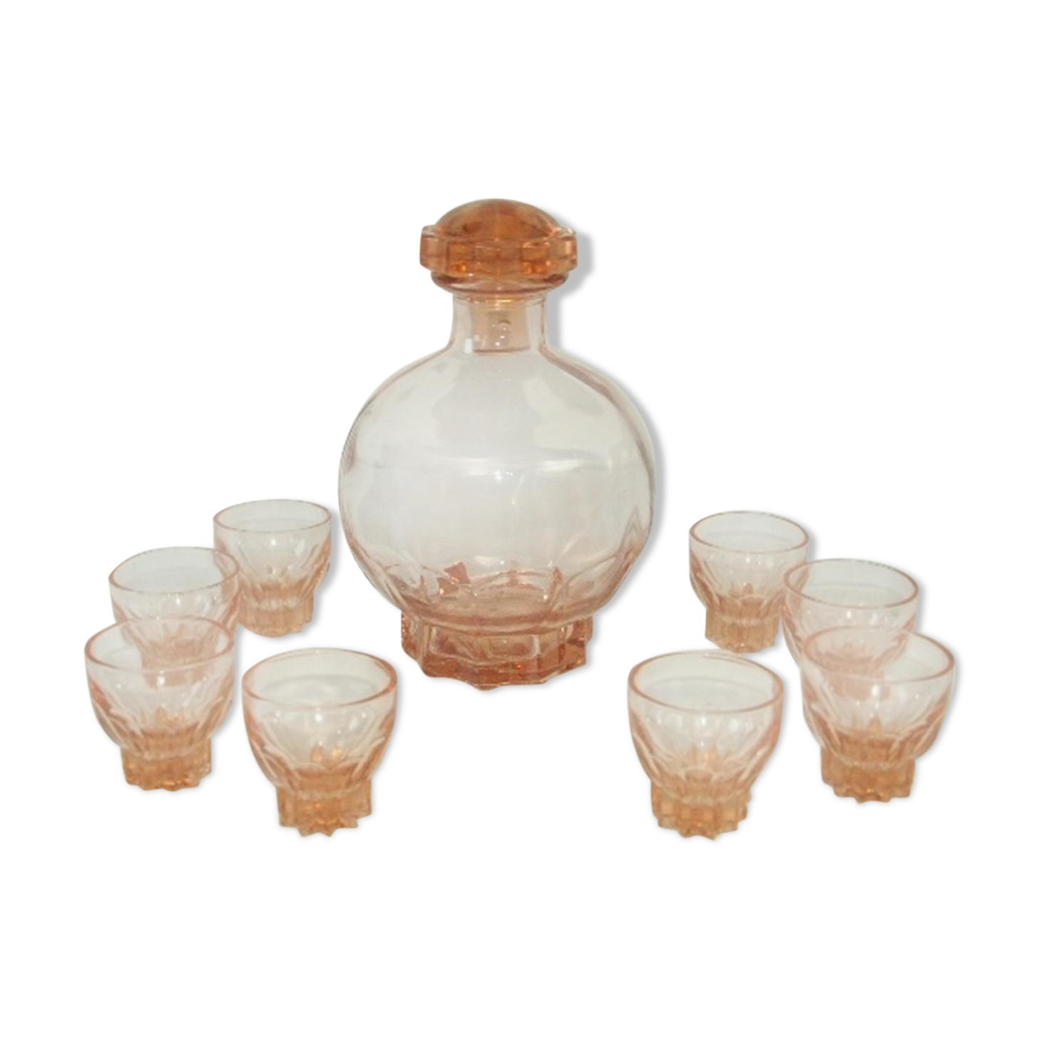 Decanter service & 8 art deco glasses