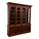 Classic English Bookcase with Glass Doors
