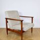 GFM-142 armchair, designed by Edmund Homa from the 70s, beige