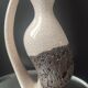 Vase Pichet "Forme Libre" Raku et Bois vermoulu (1960/70)