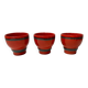 3 bols rouge