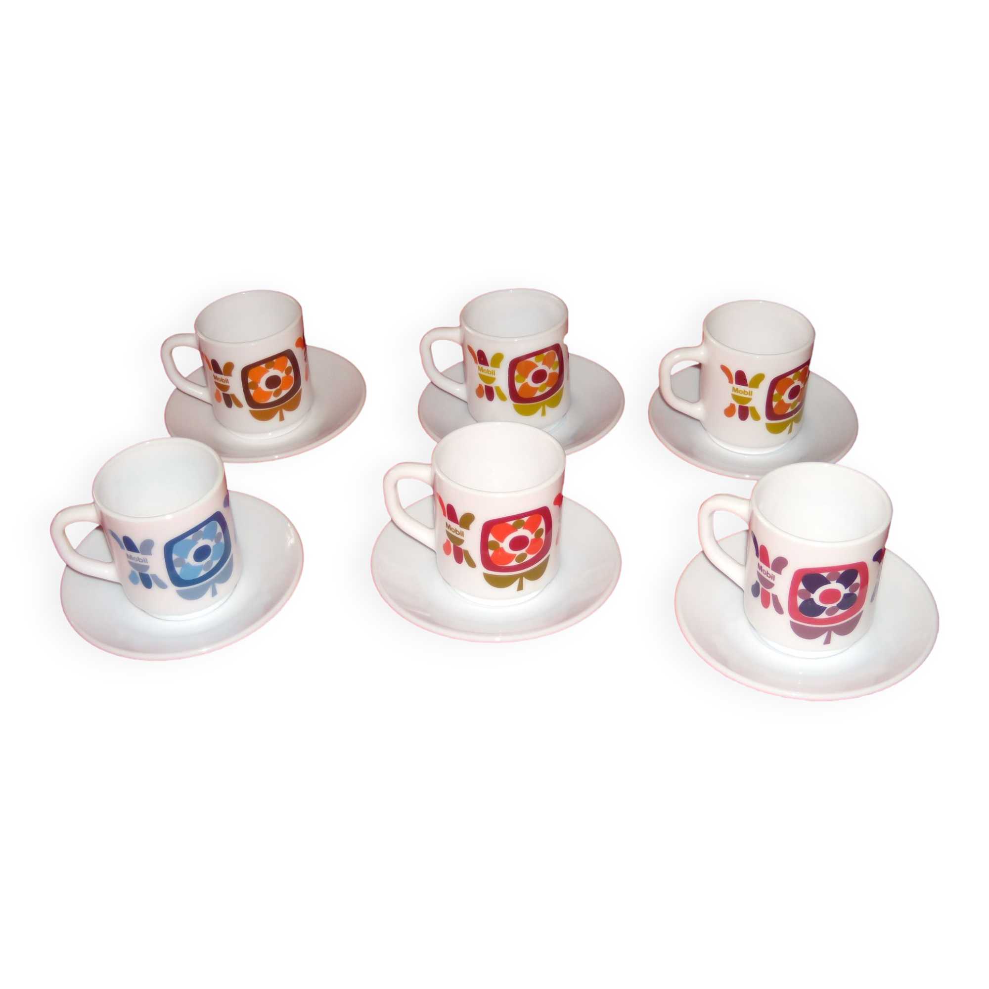 Set de tasses à café Rosaline Arcopal vintage