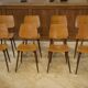 Set of 8 oak chairs from the 1960s.