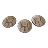 Set of 6 enameled ceramic plates signed Felix Ceram Vallauris