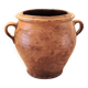 Antique yellow enamelled jam pot – 19th century terracotta – South of France