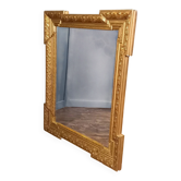 Antique French Napoleon III mirror with gold-coloured frame