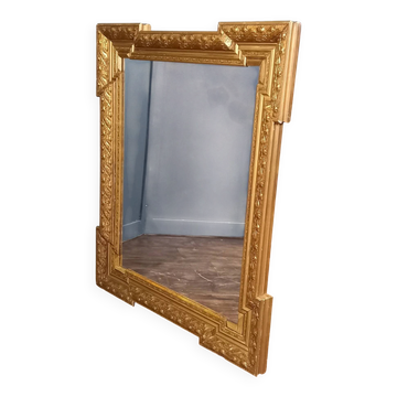 Miroir antique français Napoléon III avec cadre doré