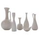 Group of 6 white and grey Midcentury Modern vessels Rörstrand Sweden 1950