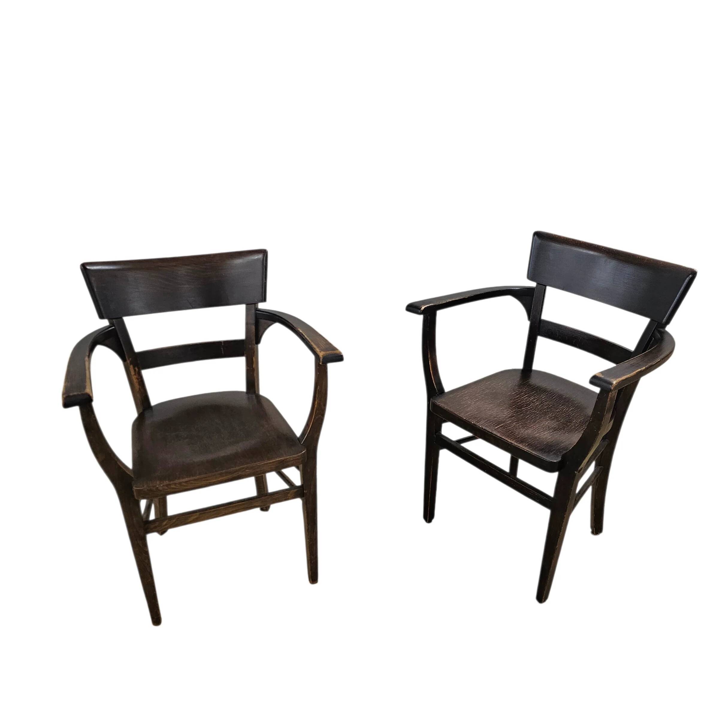 2 chaises de salle à manger / marquées "twente" / années 1930