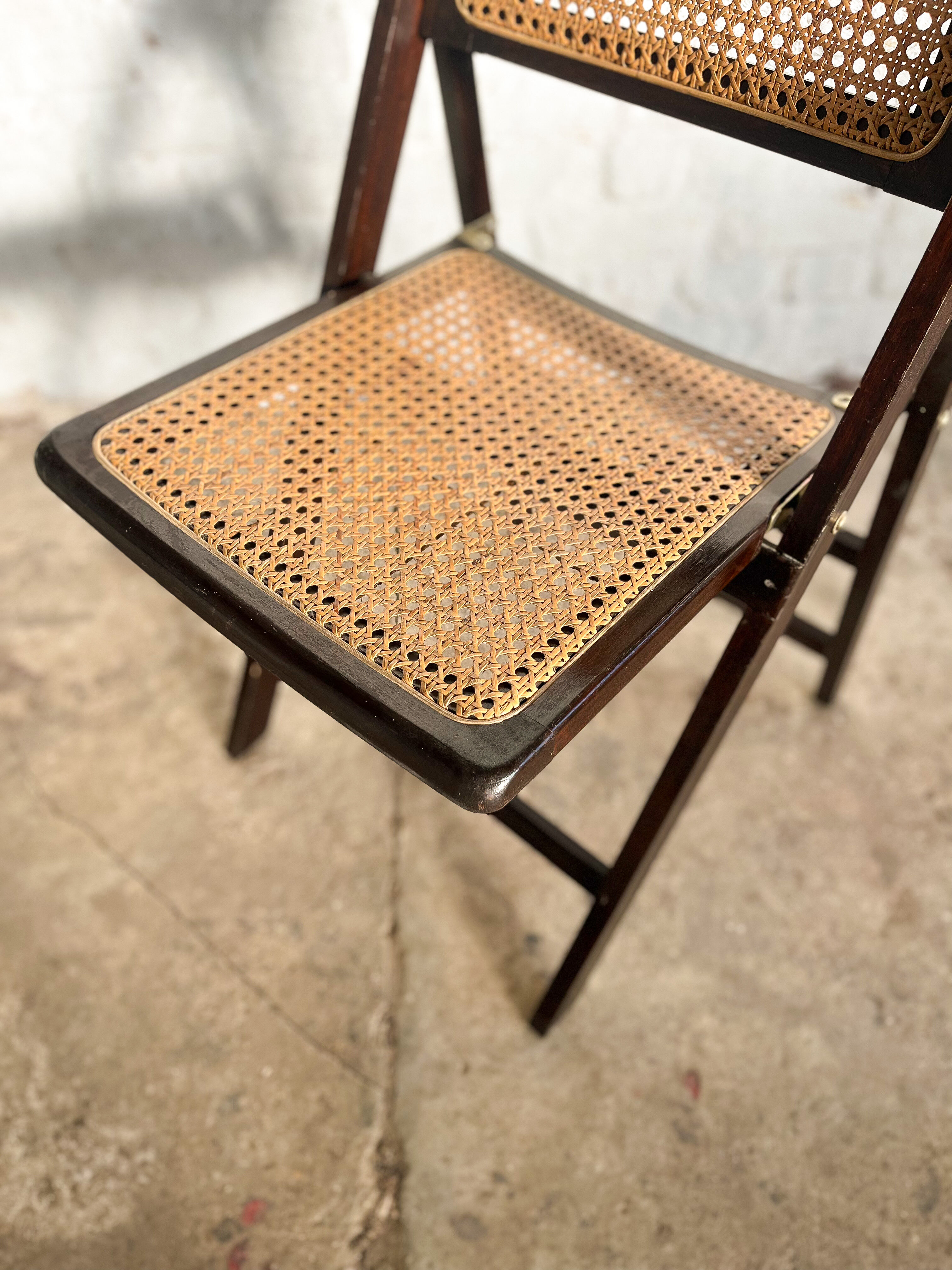 Pair of chairs complain cannage