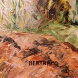 Oil painting on canvas Chapel Antonaves Hautes Alpes signed Bertrand