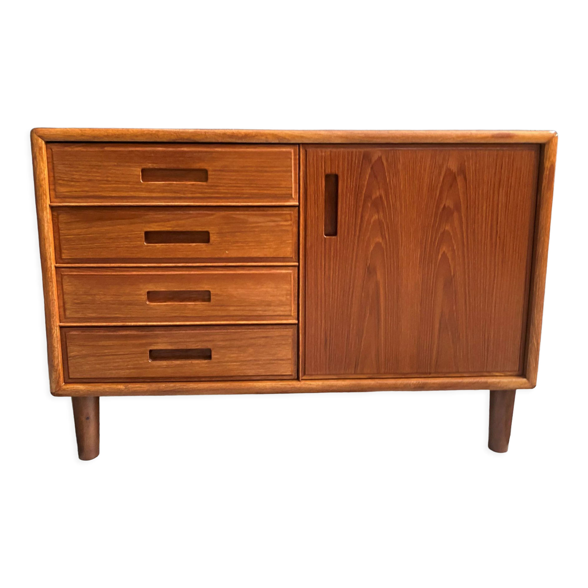 Danish Teak sideboard with drawers and door, 1960s