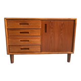 Danish Teak sideboard with drawers and door, 1960s