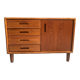 Danish Teak sideboard with drawers and door, 1960s