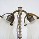 Art Deco ink lamp in silver metal and glass paste tulip. Anne 30