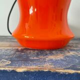 Vintage electrified orange suspension lamp with new