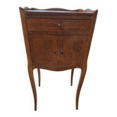 Marquetry bedside table.