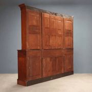 Antique mahogany library with glass and leather, United Kingdom 1800s