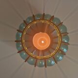 Vintage green blown glass lantern – bohemian spirit – Pier Import