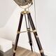 Lampe projecteur marine Maison Coloniale – laiton et acajou mas