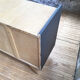Black and wood vintage dresser