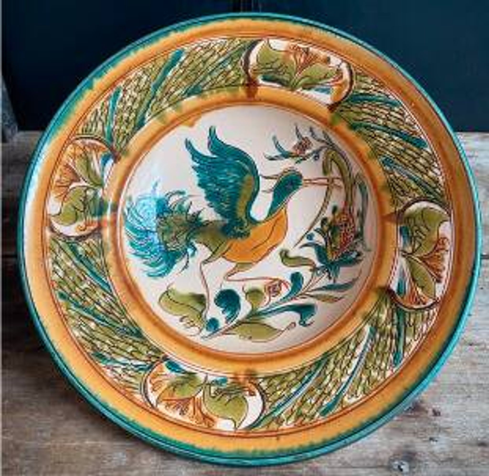 Magnificent Large Decorative Hungarian Plate (Szabó Kinga, Budapest)