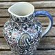Antique pitcher / milk jug / vase in Gien earthenware with a Kashmir pattern.