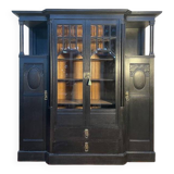 Display cabinet - Napoleon III / English cabinet in blackened wood